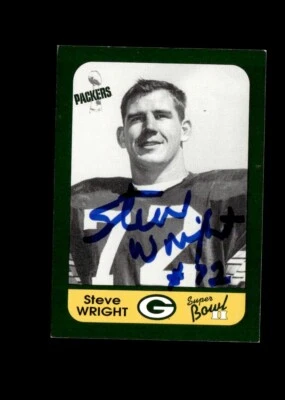Steve Wright 1991 Super Bowl II Champion Packers authentic autographed card - Image 1 of 2