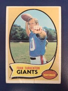 Tarjeta de fútbol americano Topps 1970 #80 Fran Tarkenton Giants bajo grado G/F/P fotos - Imagen 1 de 2