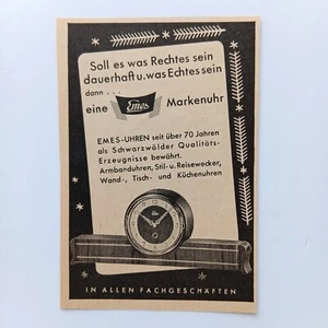 1951  Emes Uhren Villingen-Schwenningen, Werbeanzeige, Werbung, Reklame - Picture 1 of 1