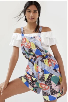 Mono corto ANTHRO Corey Lynn Calter floral con retazos. Talla L. Minorista $148 Foto 1 de 4