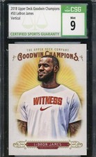 LeBron James 2018 Upper Deck Goodwin Champions Card #50 Graded CSG 9