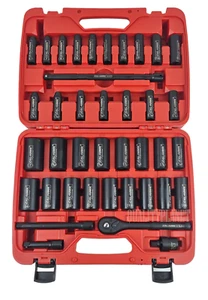 39 pc 3/8" Dr SAE & Metric Deep Impact Socket 6 Point SET - Picture 1 of 2