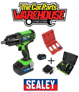 Sealey CP400LIHV Impact Wrench / Gun 18V1/2"Sq & SX031 Alloy wheel Sockets Kit - Picture 1 of 12