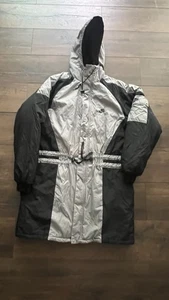 Vintage 90s Nike Grey Tag Black Gray Parka Jacket Bo Jackson Sz. XL - Picture 1 of 7