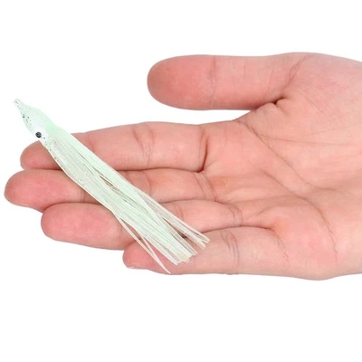 (weiß) 10 Stück Tasche Mini Größe Tintenfisch Oktopus Form Angeln Köder Angelgerät - Bild 1 von 4