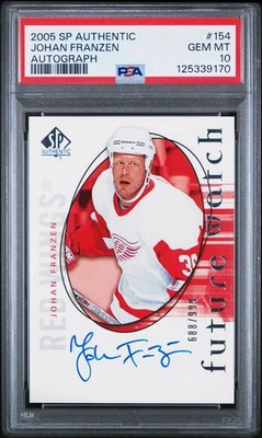 Johan Franzen 2005 SP Authentic #154 Future Watch Auto 688/999 PSA 10 GEM MT - Image 1 of 2