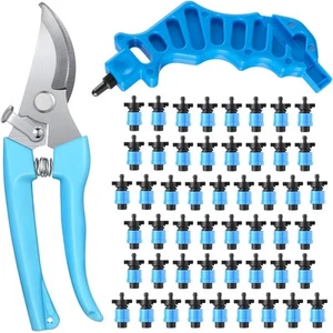 Drip Irrigation Tool Kit, 50 Pcs Drip Tape Connectors, Drip Irrigation Tubing... - Picture 1 of 7