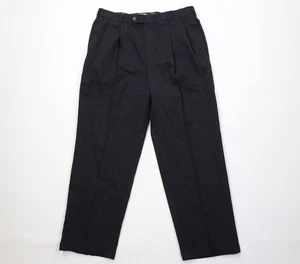 Vintage 90s Streetwear Herren 34x29 Faded Worsted Wool Blend Wide Leg Chino Hose - Bild 1 von 12