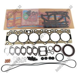6BG1 6BG1T Engine Gasket Kit for Isuzu TCM Hitachi EX200-5 ZX200-1 ZX230 JCB  - Picture 1 of 6
