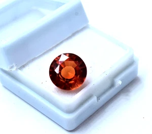 Natural Orange Sapphire 6-8Ct rare Round cut Ceylon Orange Sapphire Jewelry Ring - Picture 1 of 10