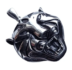 Edelstahl Anhänger 316L Tiger Sternzeichen Schmuck Tier Kopf Edelstahlschmuck - Bild 1 von 1