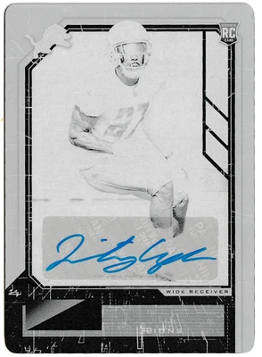 QUINTEZ CEPHUS 2020 PANINI PLAYBOOK FOOTBALL 179 AUTO PRINTING PLATE LIONS 1/1 - Image 1 of 2