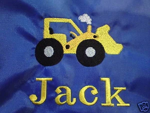Personalised Digger School/PE/Gym/Baby/Drawstring Bag - Picture 1 of 1