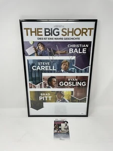 THE BIG SHORT FIRMATO AUTOGRAFO 12x18 POSTER FILM INCORNICIATO CHRISTIAN BALE JSA COA - Foto 1 di 4