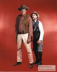 James Arness Private Collection Gunsmoke "Matt & Festus" 8 x 10 Color Photo - Picture 1 of 2