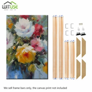 Canvas Stretcher Bars Frames Sturdy Wood Strips Kit Art Paintings Multiple Frame - Picture 1 of 75