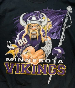NFL Minnesota Vikings Sweatshirt Large Graphics Medium Official NFL New Tags - Picture 1 of 11