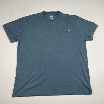 Camisa Dickies para hombre 2XL verde azulado manga corta cuello redondo ropa de trabajo bolsillo camiseta Foto 1 de 4