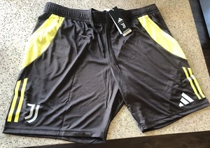 Juventus FC UEFA Marrón 24/25 Adidas Entrenamiento Fútbol Pantalones Cortos Cremallera Bolsillos Nuevos con Etiquetas XL - Imagen 1 de 8