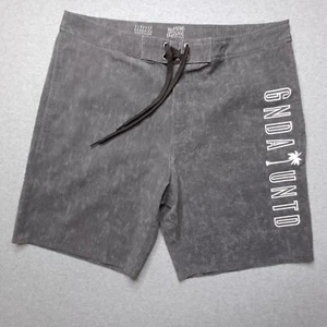 Ghanda Boardshorts Mens 34 Grey Acidwash Drawstring Swimwear Pockets Beach Surf - Picture 1 of 11