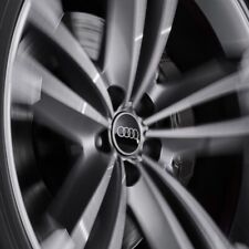 New Genuine Audi Black Rings Dynamic Alloy Wheel Centre Hub Cap set  4M8071006A