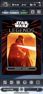 Topps Star Wars Digital Card Trader Red Legends Darth Vader Insert Award - Picture 1 of 1