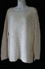 Eileen Fisher XL Ivory White Silk Linen  Neck Sweater