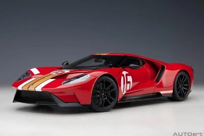 Coche modelo rojo Ford GT Heritage Edition #16 "Alan Mann" 1/18 de Autoart 72927 Foto 1 de 4