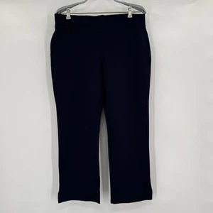 Quince Women's Navy Blue Ultra-Stretch Ponte Pants Kick Flare sz M 24" NWT - Picture 1 of 3