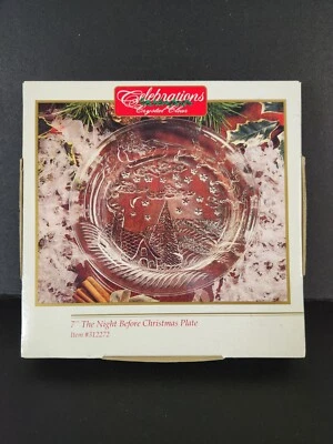 The Night Before Christmas Holiday Crystal Decoration Plate 7in Celebrations - Изображение 1 из 4