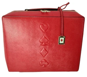 Estee Lauder rot Make-up Toilettenartikel Spielkartenanzüge Diamant Tasche neu ohne Etikett 13x10 - Bild 1 von 11