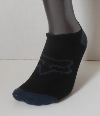 Fox Racing Pit Stop No Show Socks Men Black/Navy M/L 5-11 One Pair - Image 1 of 4