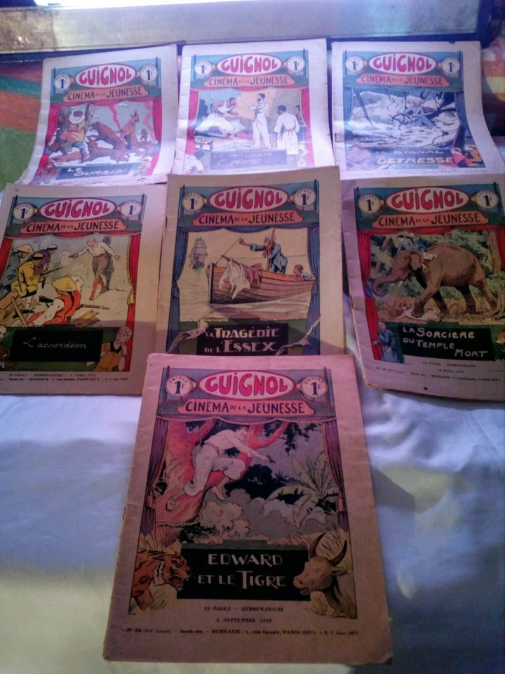 Lot 7 revues Guignol – Cinéma de la Jeunesse 1936 – Illustré – Vintage – Rares - Photo 1/4
