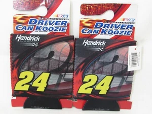 2X Jeff Gordon #24 Hendrick Motorsports Can Cooler Koozie NASCAR LOT - Picture 1 of 2