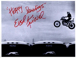 EVEL KNIEVEL SIGNED PHOTO AUTOGRAPH EVIL ORIGINAL SIGNATURE POSTER 8X10 REPRINT - Picture 1 of 2