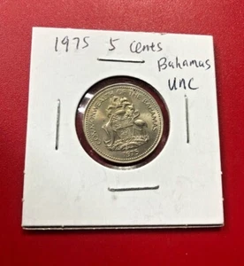 1975 5 CENTS BAHAMAS COIN - NICE WORLD COIN !!! - Picture 1 of 2
