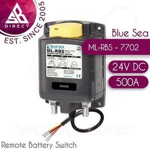 Interruptor de batería remoto solenoide Blue Sea ML-RBS ML con anulación│24V DC│500A│7702 - Imagen 1 de 3