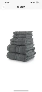 Mellanni 6-Piece Bath Towel Set, 100% Terry Cotton, 675 GSM - Picture 1 of 6