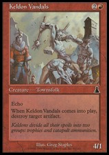 Magic the Gathering MTG Keldon Vandals (91) Urza's Destiny   LP