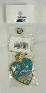 Llavero vintage Japón multicolor metal recuerdo paisaje mapa memoria llavero nuevo de stock - Imagen 1 de 4