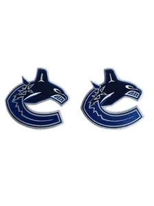 NHL Team Vancouver Canucks Bügelbild/Aufnähen bestickt Abzeichen Patch 2er Set brandneu - Bild 1 von 4