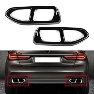 Para BMW Serie 7 G11 G12 16-18 Estilo M Silenciador Trasero Tubo de Escape Cubierta Borde - Imagen 1 de 7