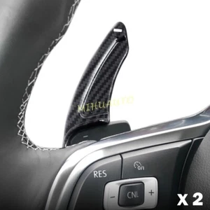 Car Steering Wheel Shift Paddle Extension For VW Golf 7 Polo GTI Carbon Fiber - Picture 1 of 9