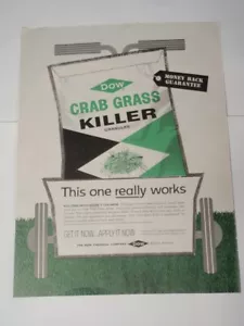 Vintage Dow Crab Grasvernichter Magazin Printanzeige Werbung - Bild 1 von 4