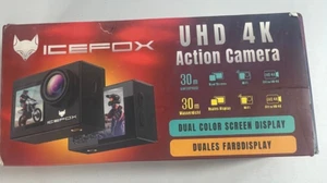 IceFox UHD 4K Action Camera Waterproof 40m, Duel Screen, WiFi, Image Stabilizer - Picture 1 of 4