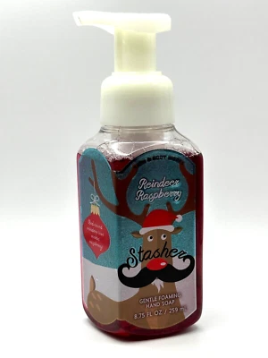 NEW 1 BATH & BODY WORKS REINDEER RASPBERRY GENTLE FOAMING HAND SOAP 8.75 OZ WASH - Image 1 of 3
