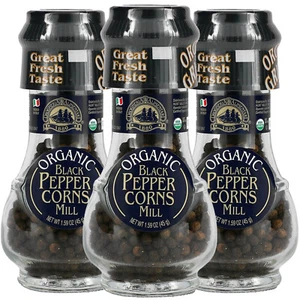 Drogheria & Alimentari, (3 Pack) Organic Black Pepper Corns Mill, 1.59 oz (45 g) - Picture 1 of 4