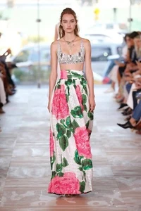 2 XS NWT TORY BURCH Daniella Maxi Skirt Garden Party Nantucket Floral Bridesmaid - Picture 1 of 14
