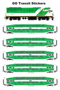 GO Transit treno pendolare 6 adesivi singoli Andy Fletcher - Foto 1 di 1