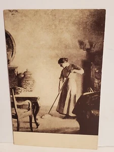 VINTAGE POSTCARD PENNSYLVANIA ACADEMY OF FINE ART PAFA GIRL SWEEPING WM PAXTON - Picture 1 of 2